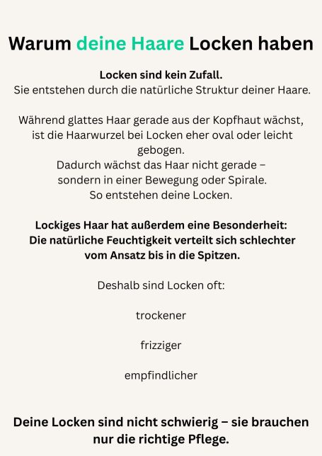 Locken schocken - Dein Locken Guide Text über die besondere Pflege von Locken und deren natürliche Schönheit.